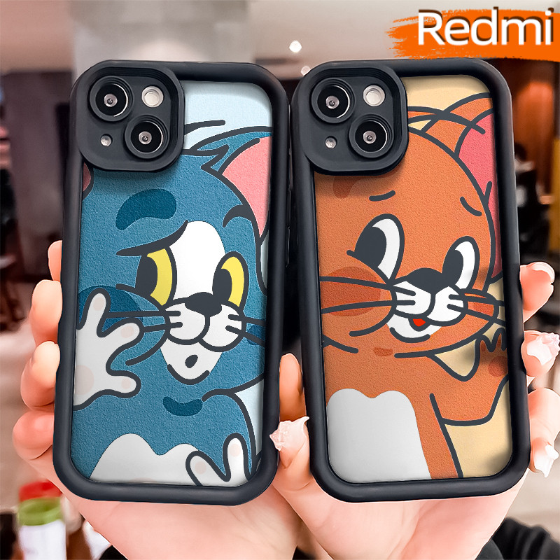 Lucu Tom-Jerry Couple Silicone Case Redmi NOTE 13 Pro Redmi 12 13C Xiaomi-POCO-M4 Pro Soft Polos Hit