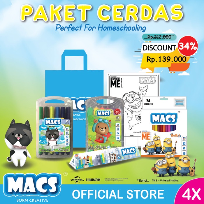 

[Best Seller] Paket Cerdas Mewarnai Pensil Warna Gel Crayon Color pen Set