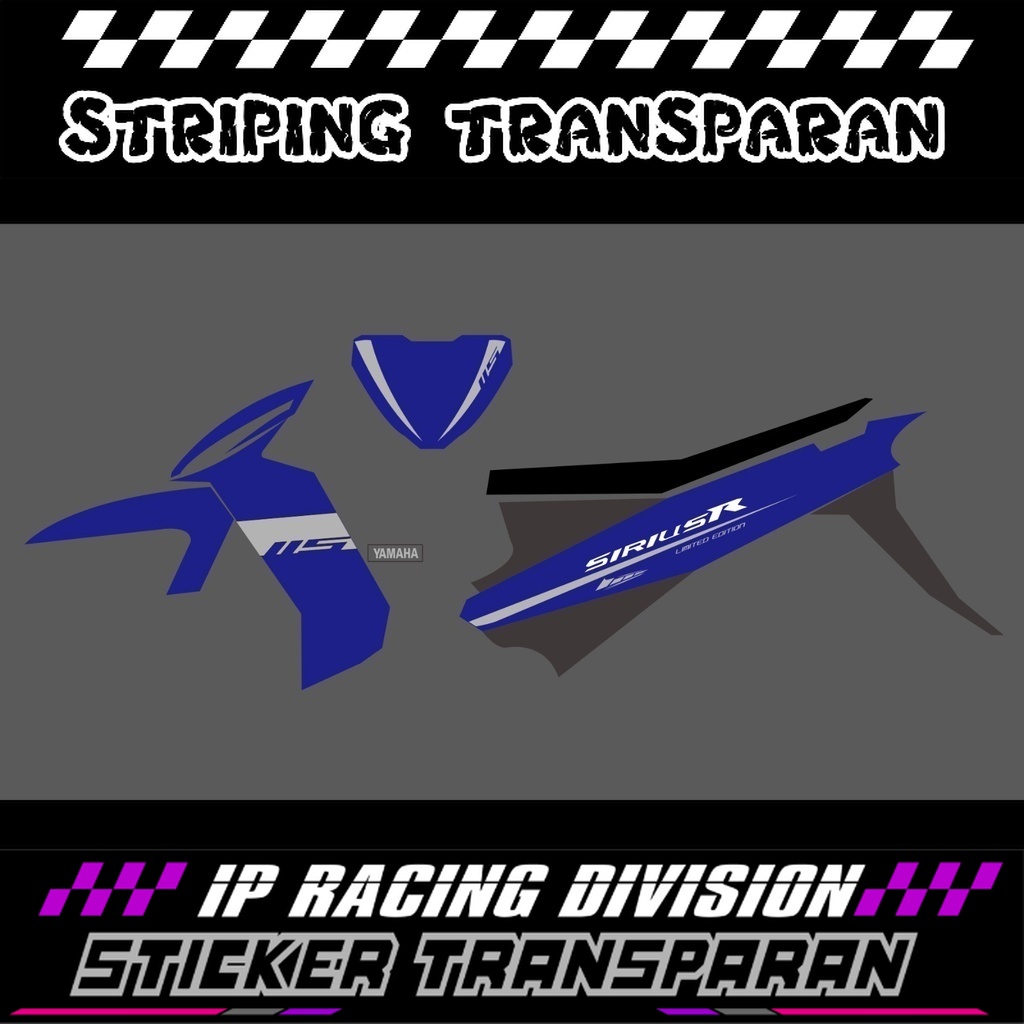 STIKER UV STRIPING BAHAN TRANSPARAN VEGA ZR 115 MODEL SIRIUS RC VIRAL KEREN TRANSPARANT