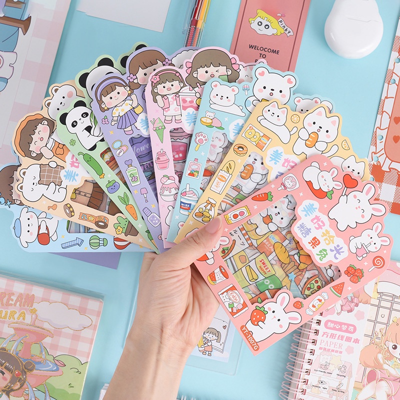 

Stiker Aesthetic Transparan Premium 10 X 10 Kartun Lucu Amyra Dharma