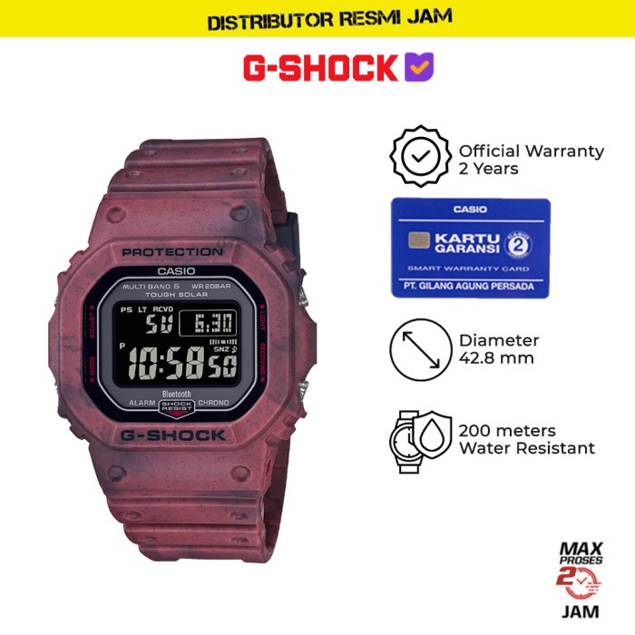 GShock GW-B5600SL-4DR GW-B5600 GWB5600 Garansi Resmi 2 Tahun