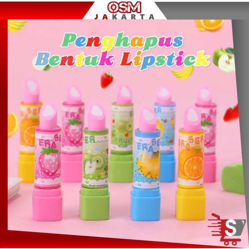 

(COD/INSTAN) OSM JKT S5671 Penghapus Bentuk Lipstik Beauty / Penghapus Pensil Bentuk Lipstik Warna Warni / Penghapus Pensil model Lipstik (analla store pdg)