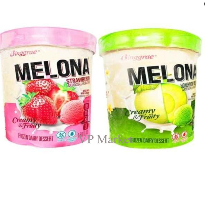 BINGGRAE MELONA ICE CREAM TUB | Es Krim Rasa Melon / Strawberry 710 ml