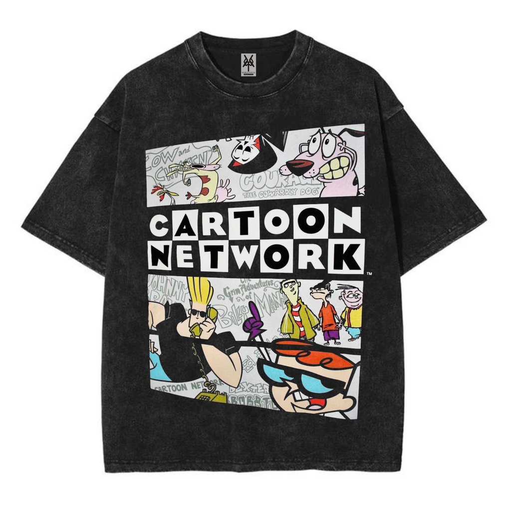 Kaos oversize cartoon network style washed washing vintage tee