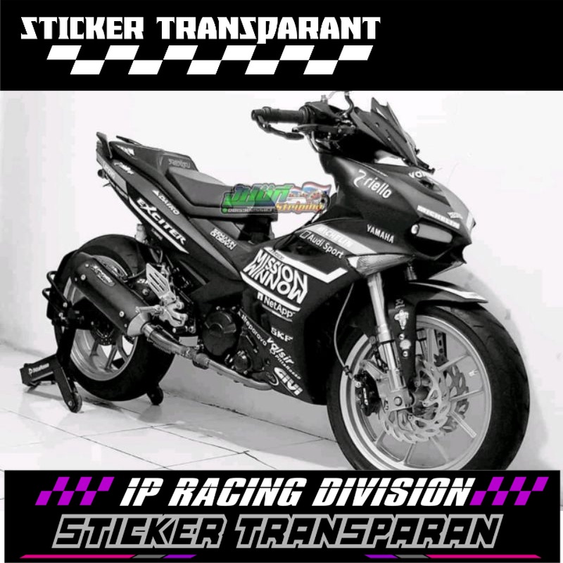 STRIPING STICKER JUPITER MX KING 150 Y15ZR TRANSPARAN MISSION WINNOW EDITION BISA CUSTOM DEIGN IP PR
