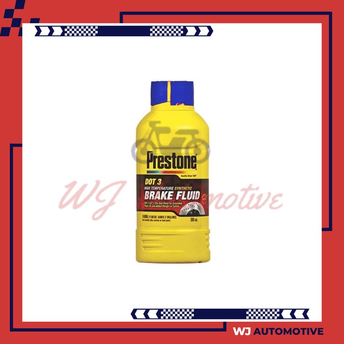 Prestone Brake Fluid DOT 3 300 ml Oli Minyak Rem DOT3 300ml Putih Cairan Rem Motor Mobil Preston
