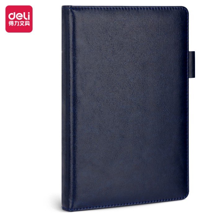 

Deli Leather Notebook Buku Catatan Sampul Kulit A5 180 Lembar 22298 - Biru