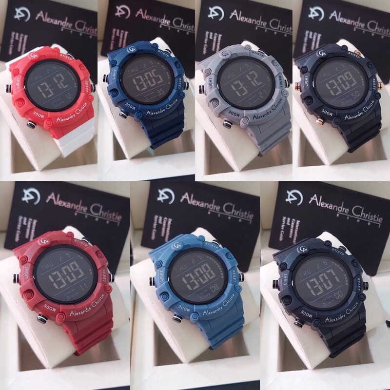 JAM TANGAN PRIA ALEXANDRE CHRISTIE AC 9386 AC9386 DIGITAL ORIGINAL