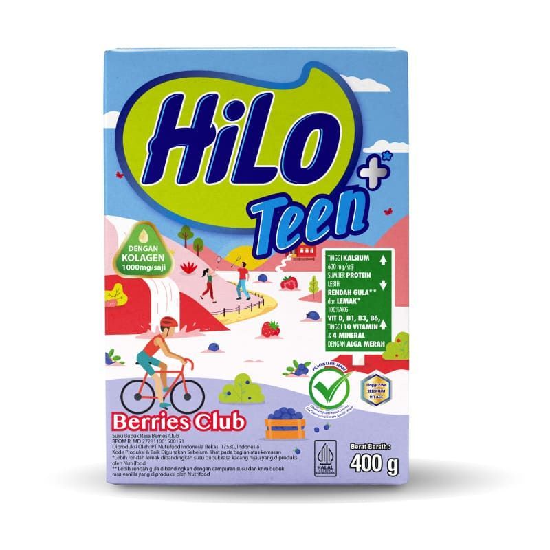 

HiLo Teen+ Collagen Berries Club 400 gram Susu Tinggi Kalsium dengan Kolagen untuk Tumbuh Tinggi dan Kulit Sehat