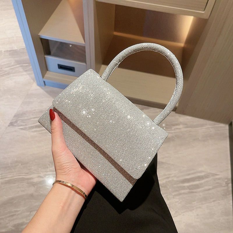 New Style Small Square Bag Handheld Women's Diamond Small Bag