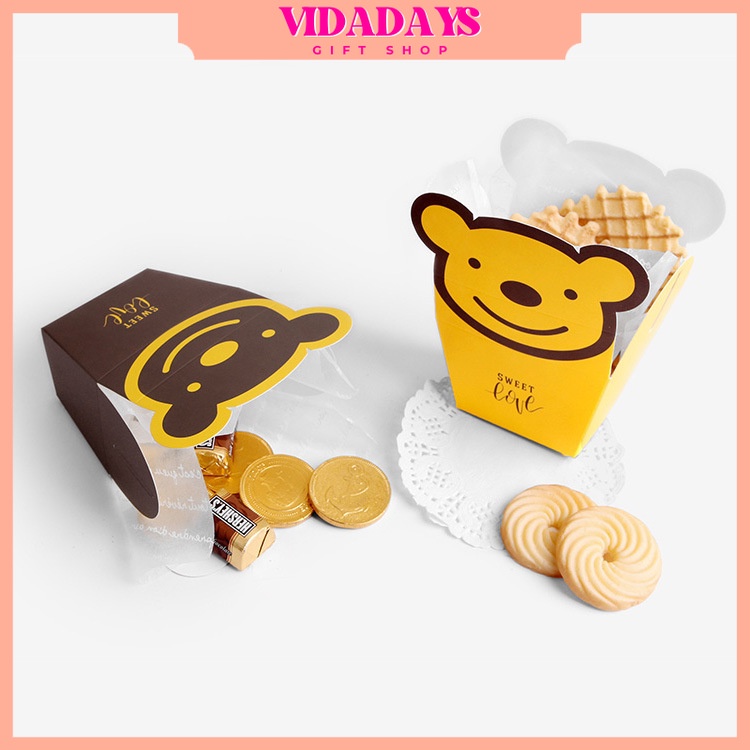 

VIDADAYS Kotak Kemasan Kue Snack / Packaging Teddy Bear Unik Lucu Mini