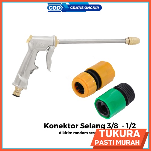 Water Jet Gun Stainless Untuk Siram tanaman dan Cuci Motor - Model Panjang