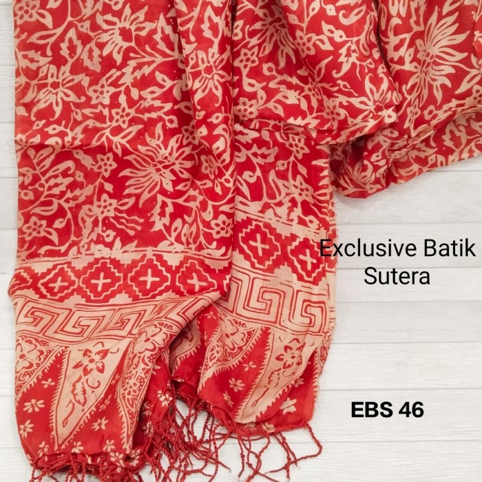 [SO59] Pashmina Exclusive Batik Sutera Scarves Syal Shawl Selendang Gift - Pashmina saja