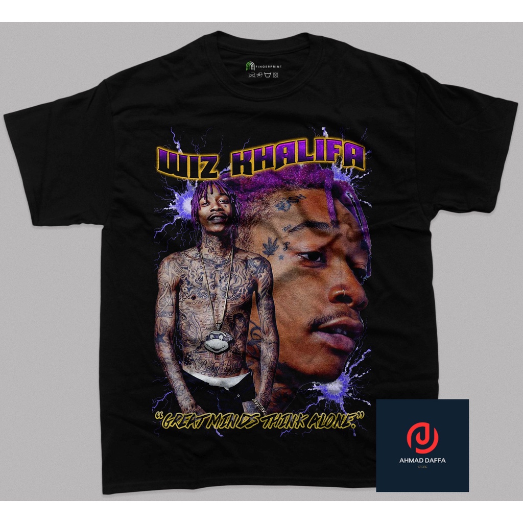 VINTAGE - Wiz Khalifa T-Shirt - Baju - Kaos - Baju Kaos Vintage - Cotton Combed  24s