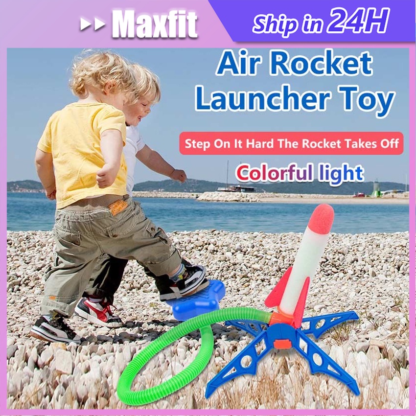 Rocket Air Launcher Mainan Anak Edukasi Toy EVA Foam Stomp Pump Kids Outdoor Toys for Boys Mainan Su
