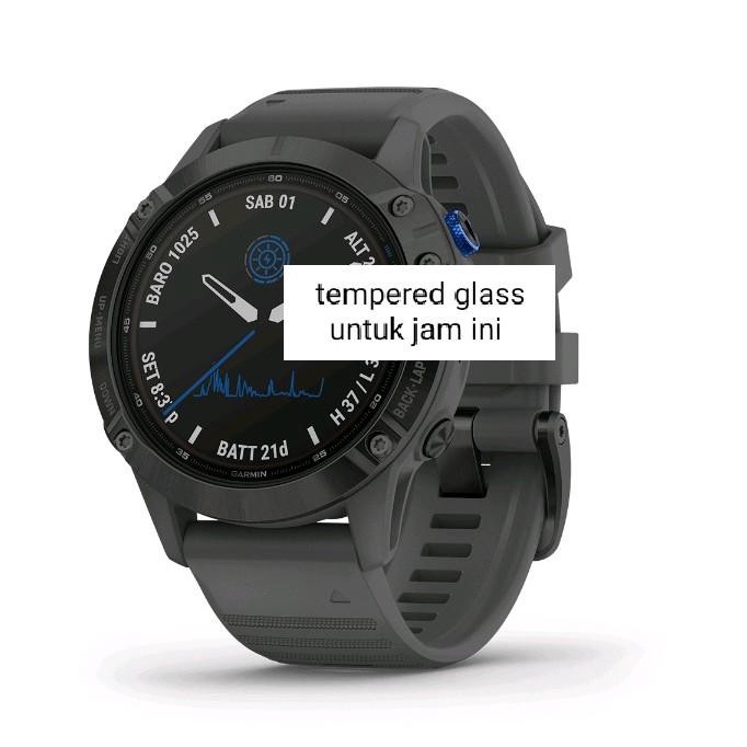 TG tempered glass for GARMIN Fenix 6 Pro Solar nti gores jam tangan pelindung layar screen protector
