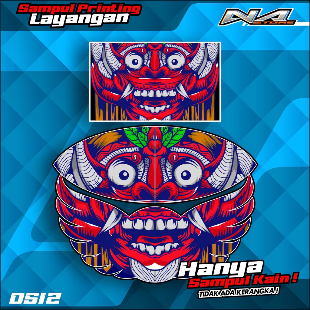 Kain Layangan  Ram Raman , Gapangan Pegon , Gapaangan Ceper  Full Printing   - HANYA KAIN