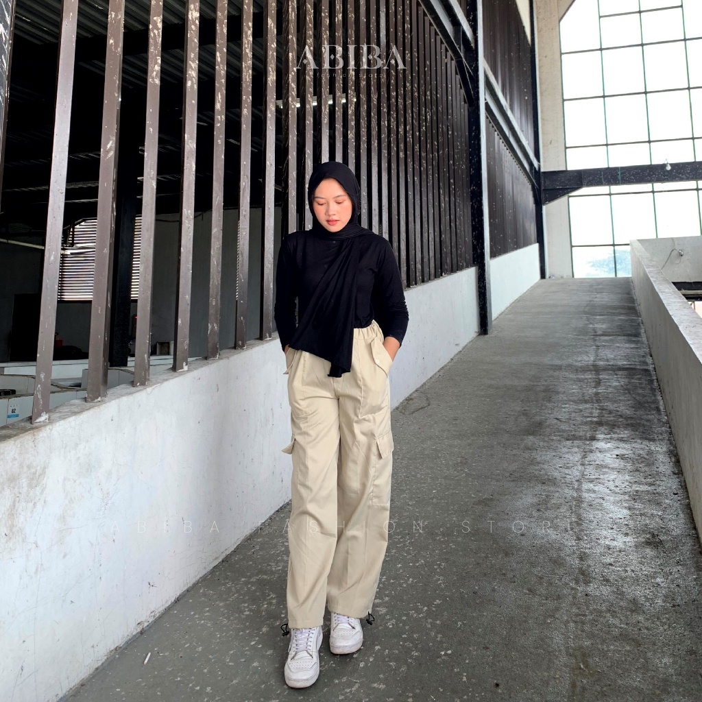 Cargo Pants Jogger Wanita Korean Style  Neela calarie