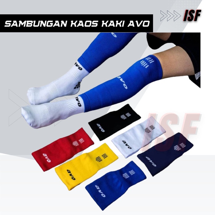 Kaos Kaki Sambungan Avo Futsal Original Sock Leg Sleeve Sepak Bola Ori - Hitam