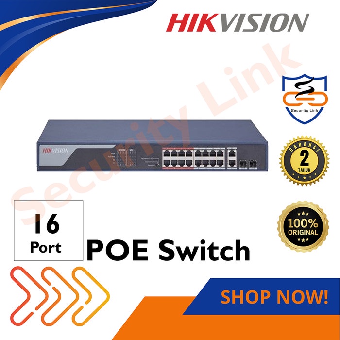 DS-3E1318P-EI - Hikvision SMART POE SWITCH 16 PORT