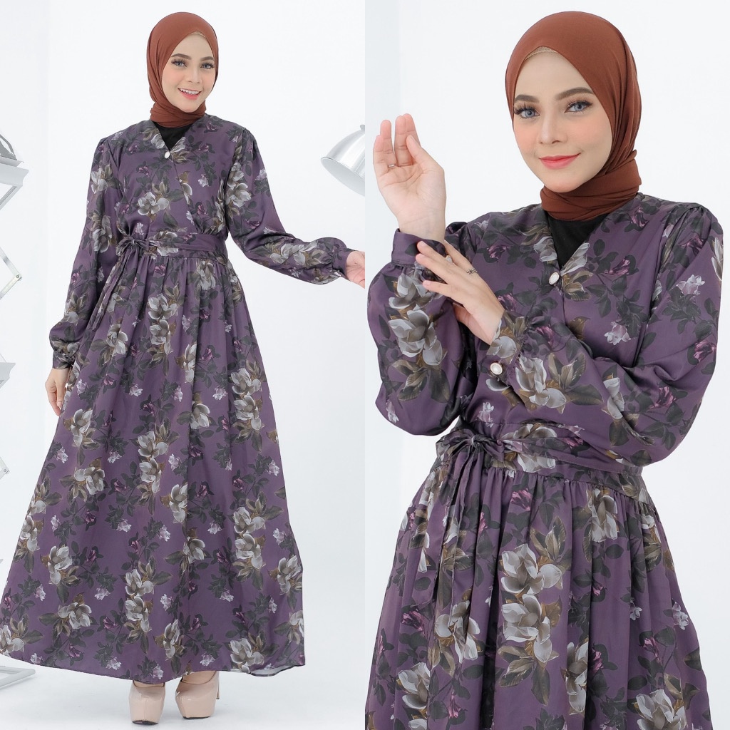 FEM228 Dress Gamis Muslim Jumbo Larissa Armani Silk Premium