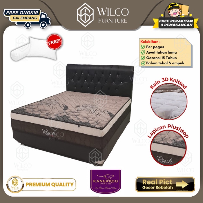 Kasur Busa S2 Kangaroo Rock Plushtop / Matras Density 20 Palembang - Matras Aja, 120x200x20CM