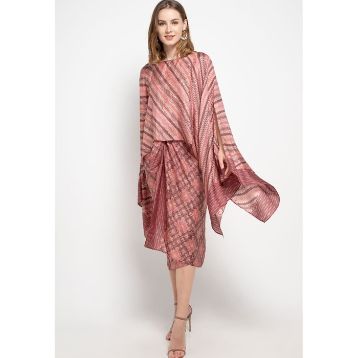 best -Nayara Batik Outer batik set pink zemira / Kaftan Set / Dress Pesta