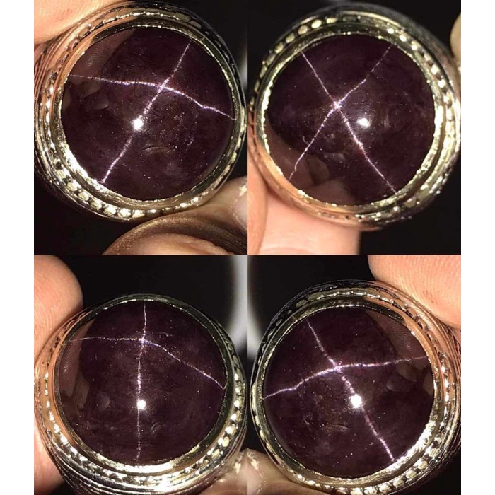 Cincin Batu Permata Akik Mulia Natural Garnet Ruby Safir Star Antik 1