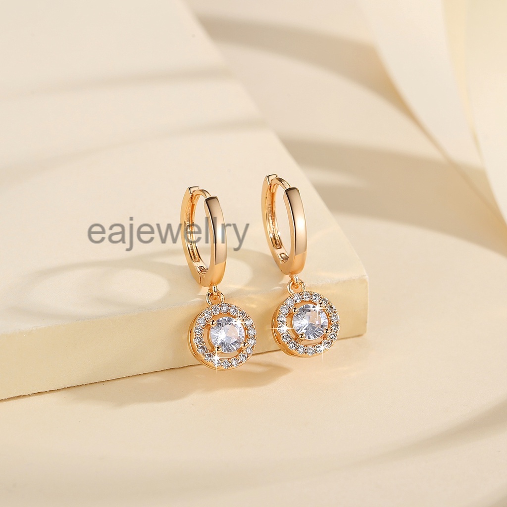 Anting Titanium Wanita Emas Muda Anti Karat Dewasa Korea Asli Panjang Korea Style Anting Y815