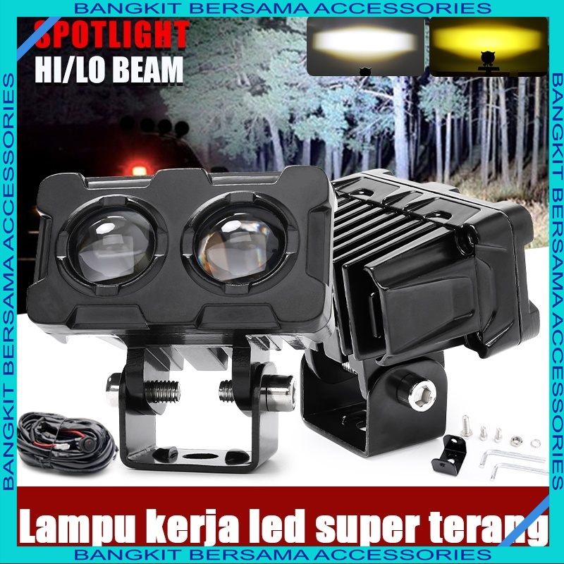 PALING MURAH Lampu Tembak Sorot LED Laser 2 Mata/Lampu Sorot Led/Lampu Tembak SQL 2 Mata Polos Super