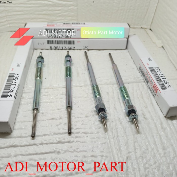 BUSI PEMANAS GLOW PLUG ISUZU NEW DMAX D-MAX D MAX NEW BARU 4JJ1