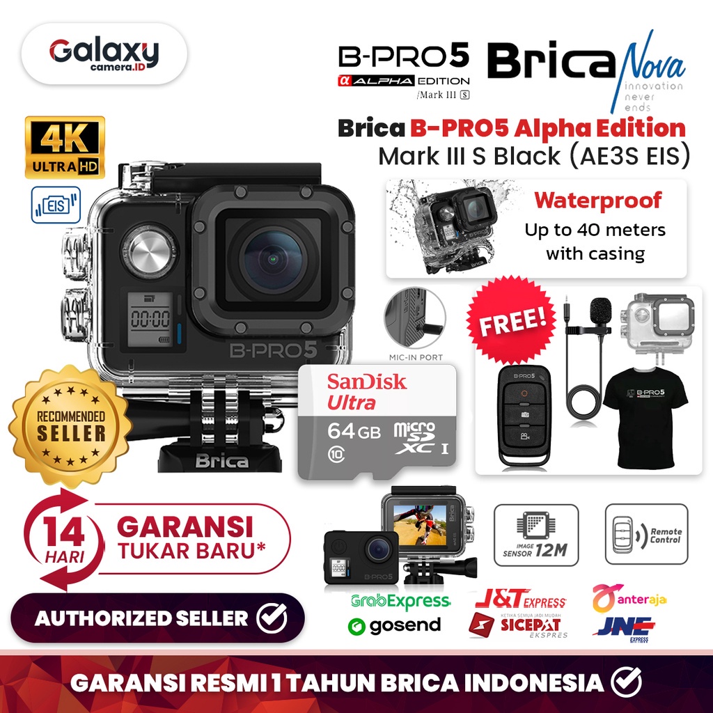 【COD】 Brica B-PRO5 Alpha Edition 4K Mark III S Black EIS (Brica AE3S)