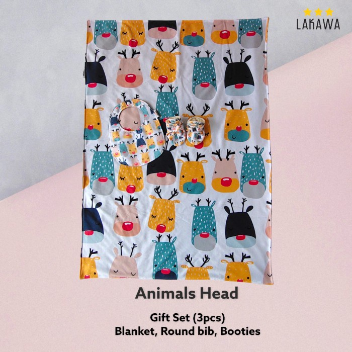 

Gift set baby isi 3pcs / Parcel new baby - Animas Head