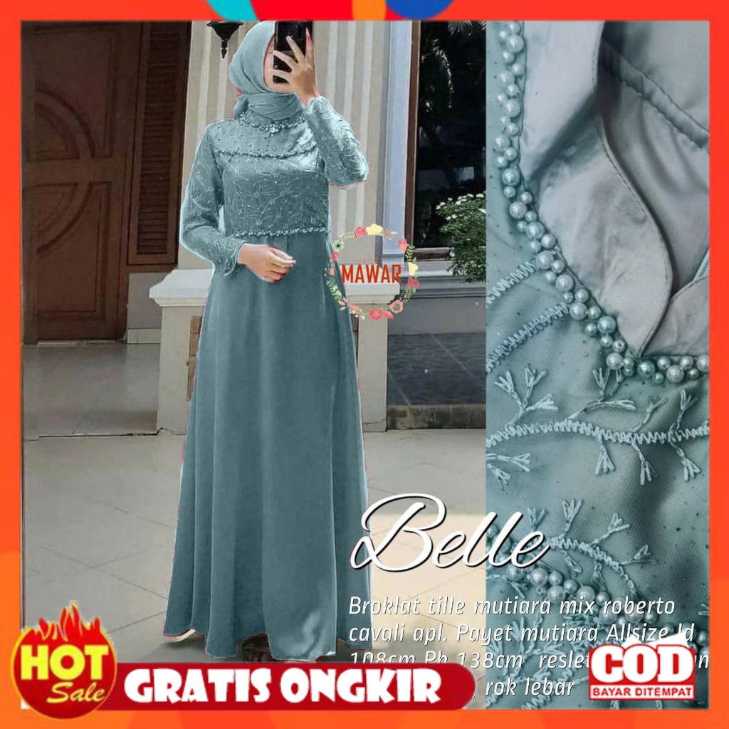 KAIN ADEM HALUS TEBAL / HELEN MAXY SONIA DRESS SIZE STANDAR DAN JUMBO MUTIARA MAXY BRUKAT JUMBO MODE