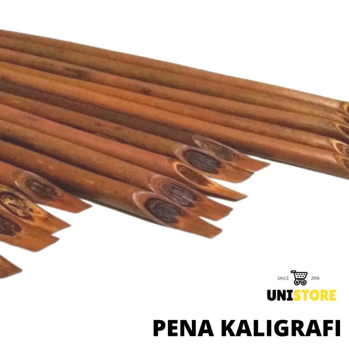 Paku andam kayu resam pena kaligrafi Satuan Handam siap pakai - 15 cm, Tumpul