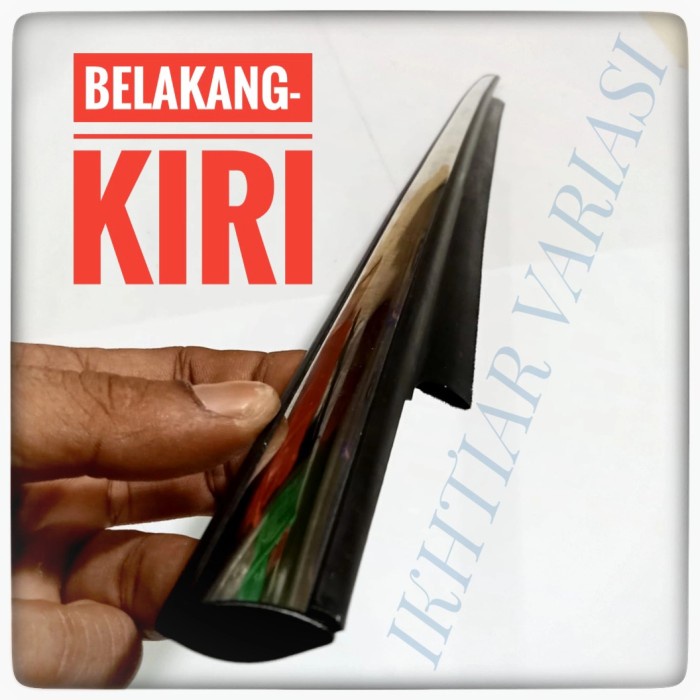 Pelipit Kaca Luar Pajero baru Weather Strip Allnew Pajero Original 1pc - Belakang-Kiri
