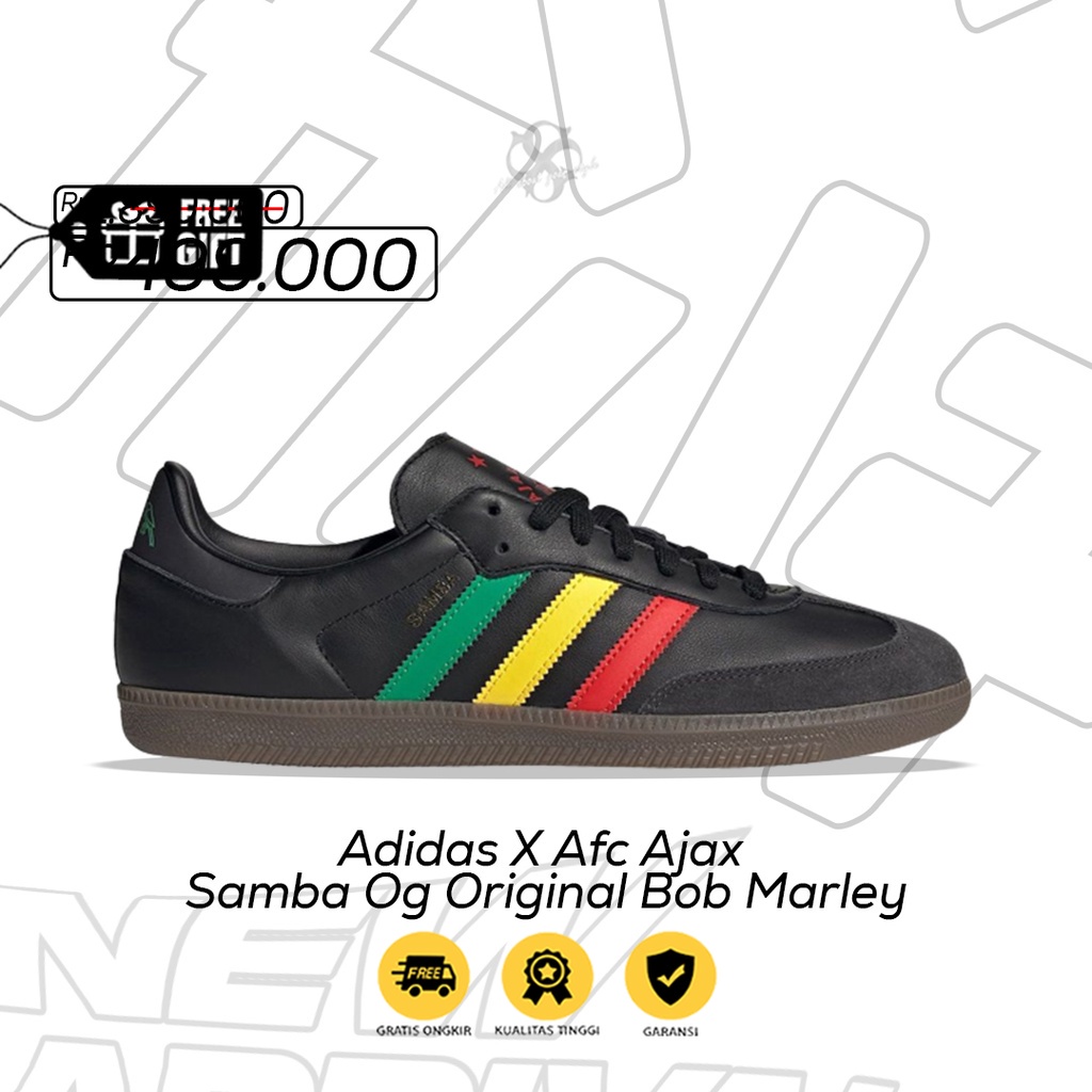 Sepatu Sneakers Adidas x Afc Ajax X Samba Classic Bob Marley Authentic 100% BNIB