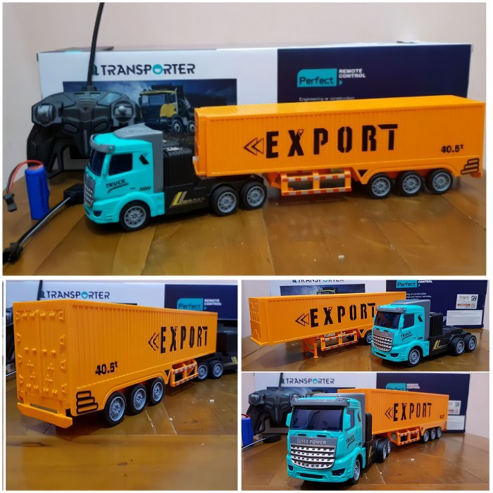 Mainan Mobil Remote Control - RC Truk Kontainer Truck Container Jumbo - Kontainer Cas