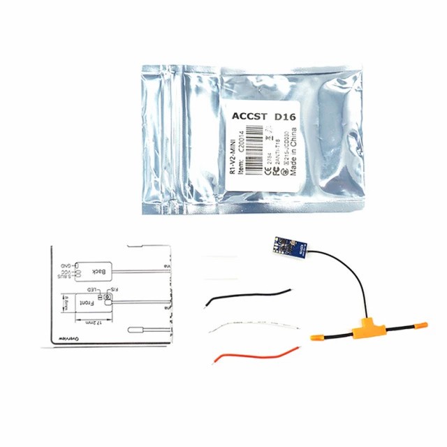 Jumper R1 V2 Mini 2.4GHz 16CH D16 Frsky compactible Receiver