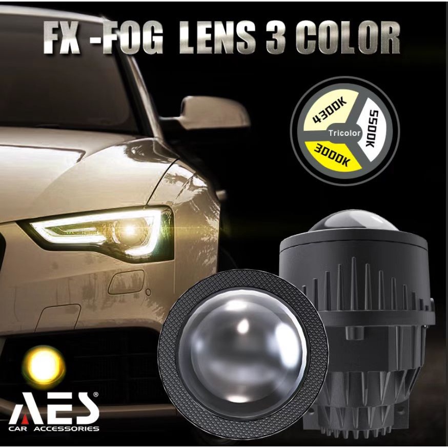 Foglamp Biled 3 Inch FX Bluelens 3 Warna AES