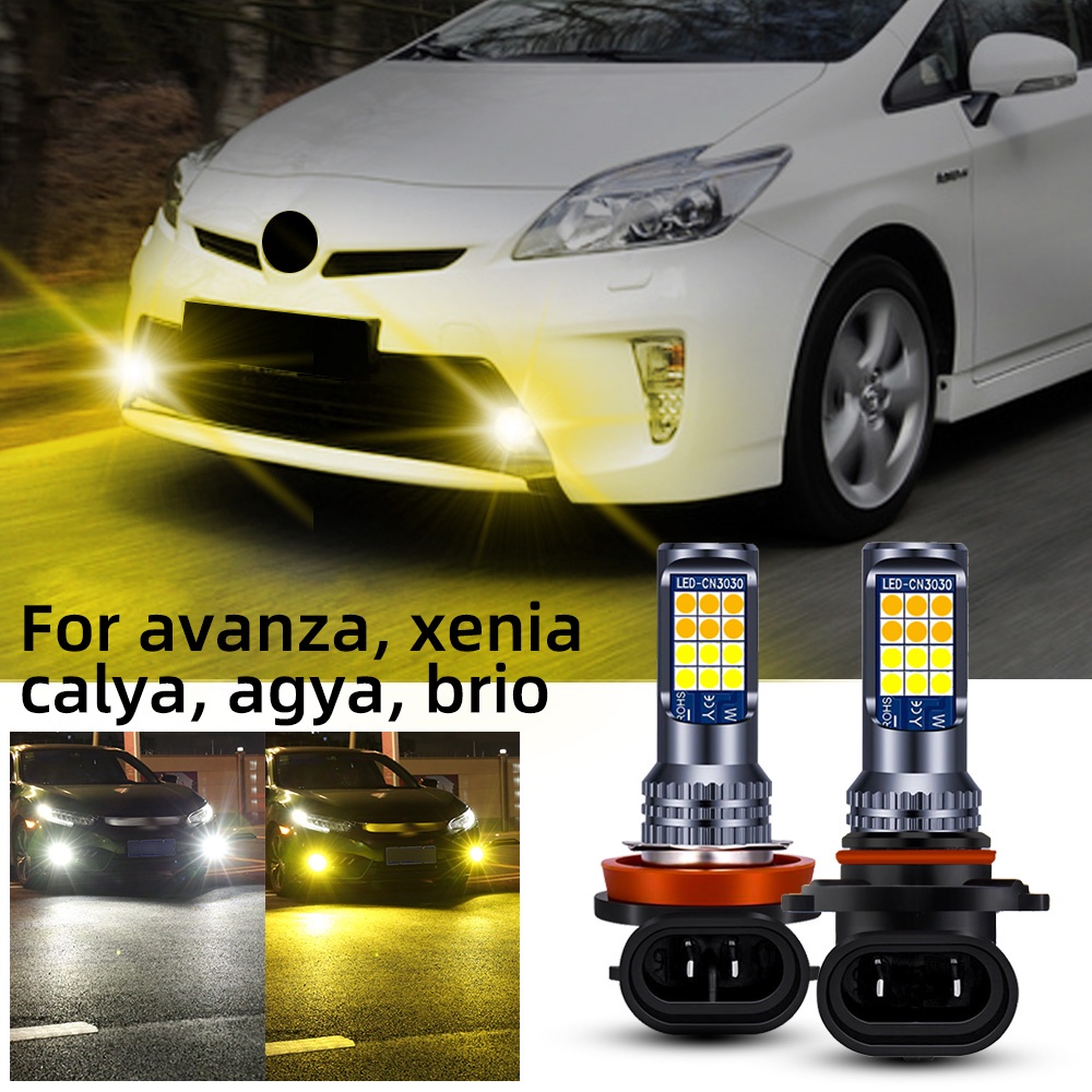 1 Buah Lampu Kabut LED H11 H8 H16(JP) Bohlam untuk Avanza Xenia Calya Agya Brio Lampu Berkendara Depan