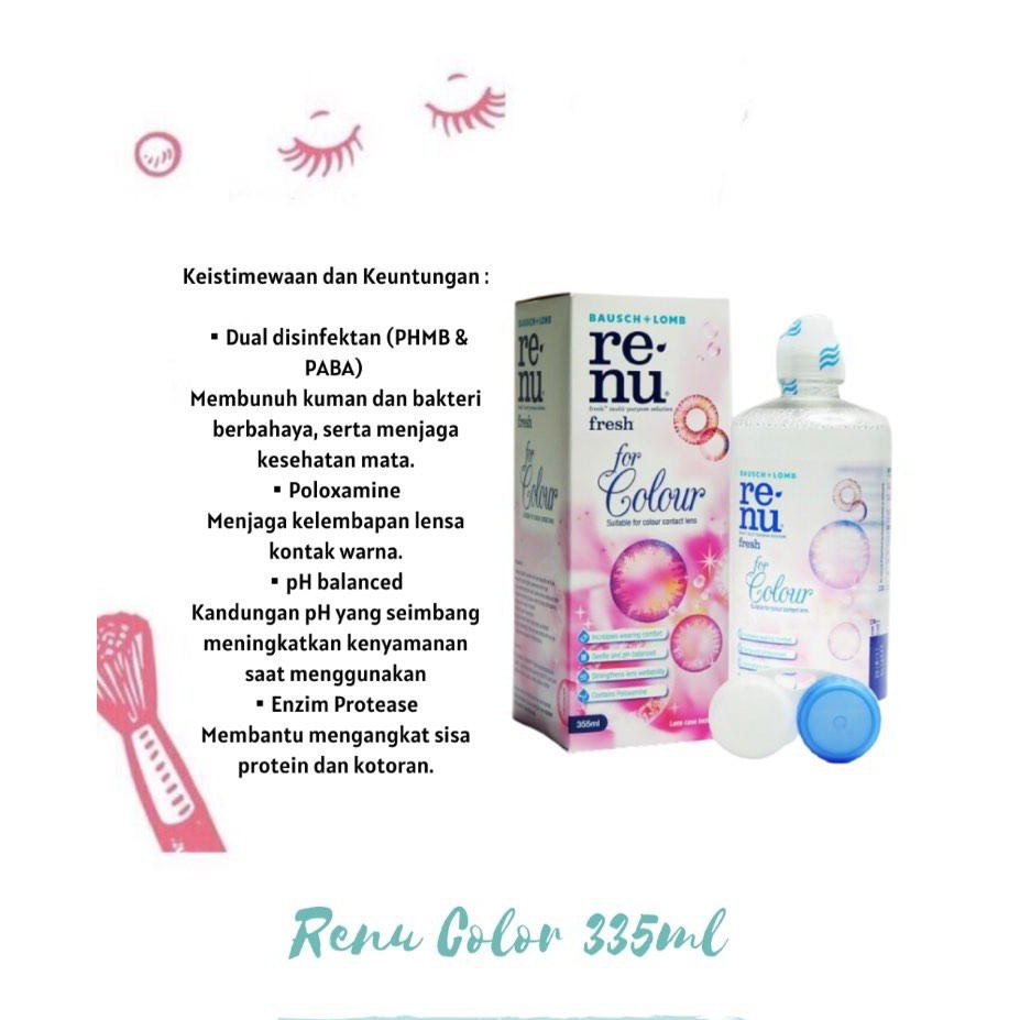 Cairan Air Softlens / Air Pembersih Softlens / RENU COLOUR 335ml