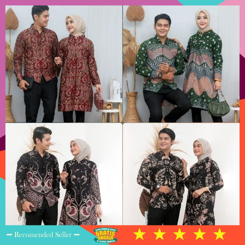⭐⭐⭐⭐⭐ Baju Couple Remaja Setelan One Set Murah / Bisa COD batik Couple | Batik Couple Modern | Baju 