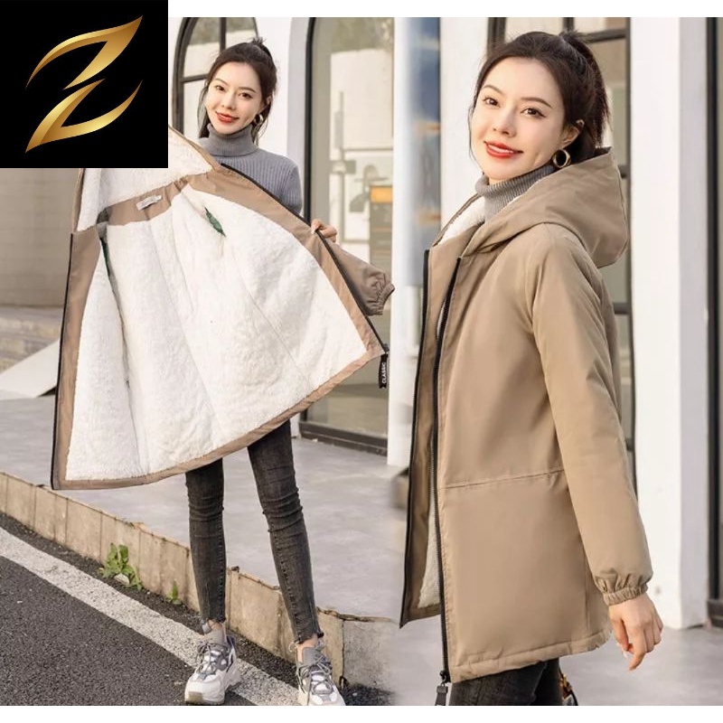 JAKET BULU WANITA JAKET MANTEL WANITA MUSIM DINGIN