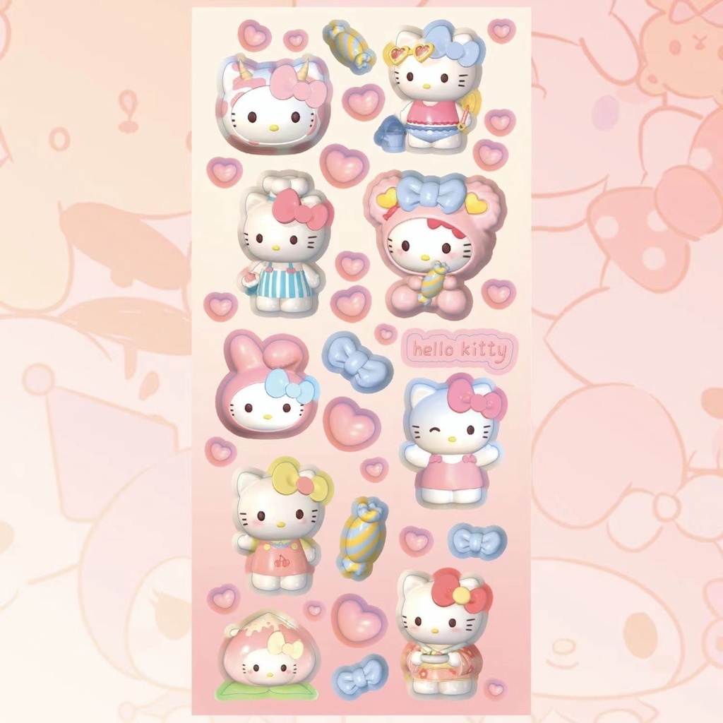 STIKER MOTIF SANRIO LUCU DAN  MURAH / STIKER DEKORASI JURNAL DIARY