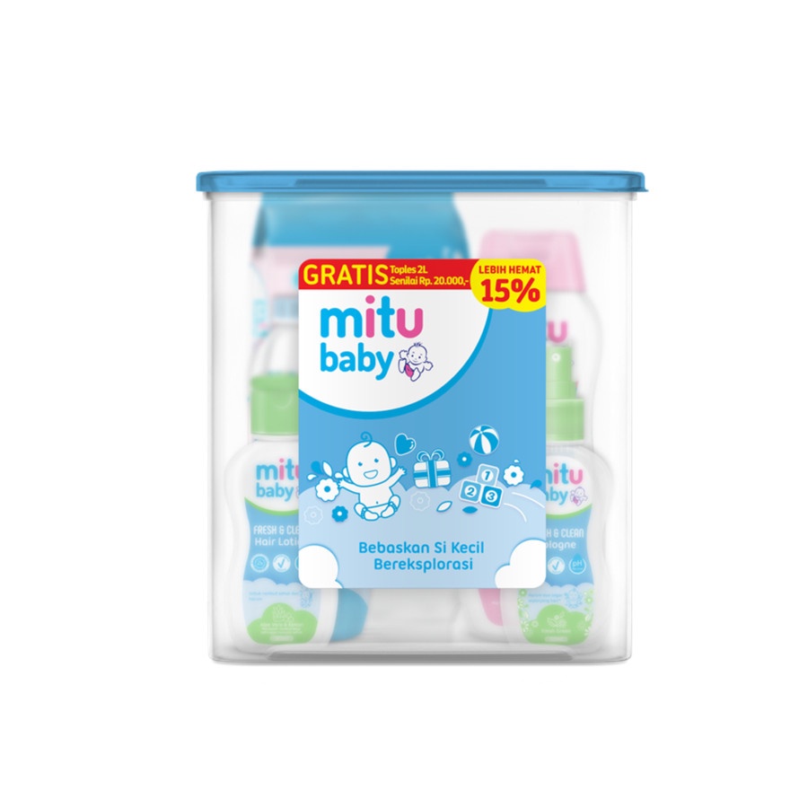 MITU BABY BOX PAKET MITU GIFT SET SPECIAL PACK/ Perlengkapan Sabun Mandi Bayi toples 6 IN 1