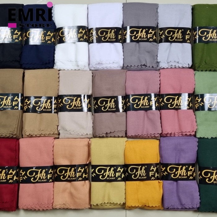 Hijab Jilbab Segi empat Polos 130X130 Voal  Kerudung Segiempat - Navy