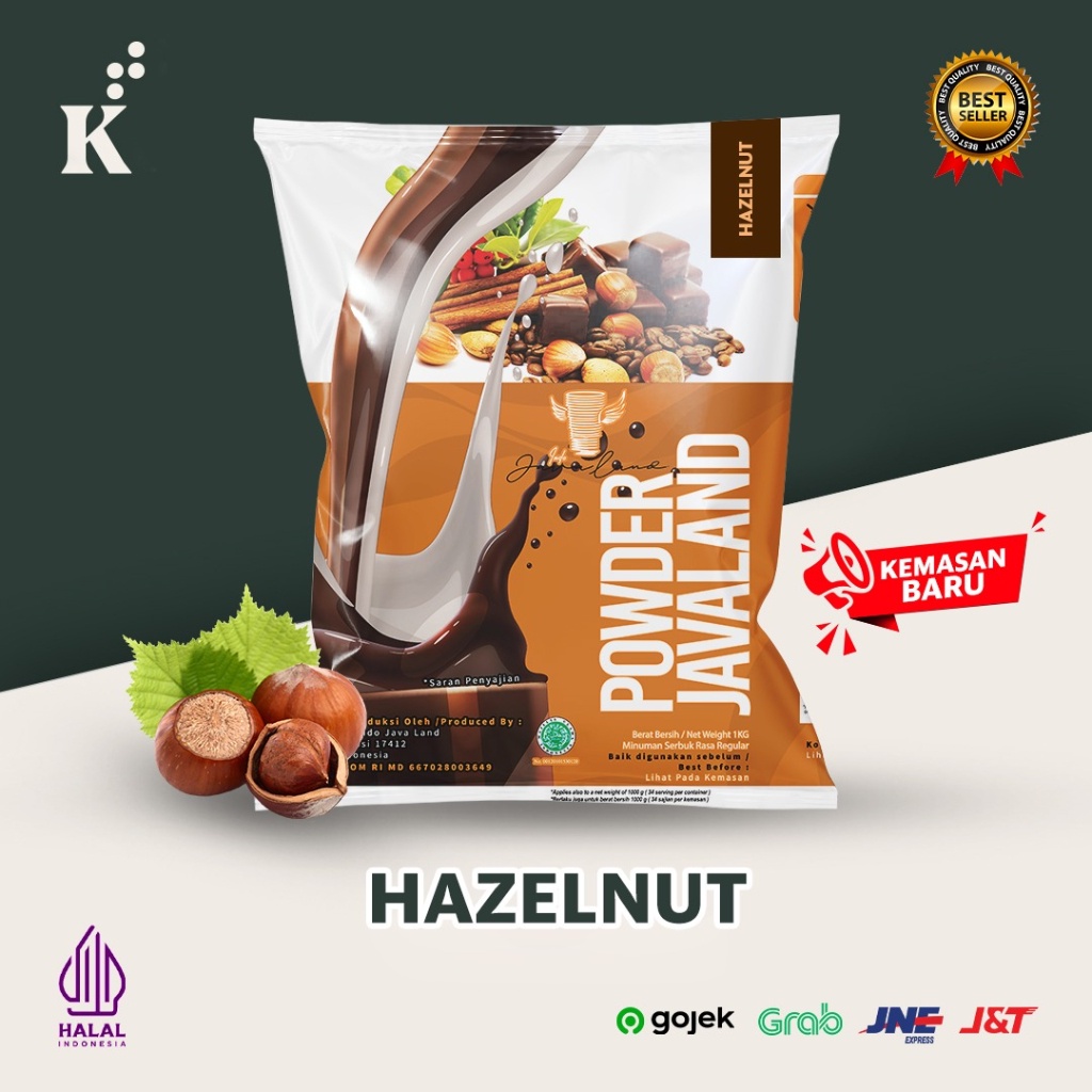 

COD Bubuk Minuman Rasa Hazelnut Bubble drink Powder drink Ice Blended 1kg Javaland minuman instan