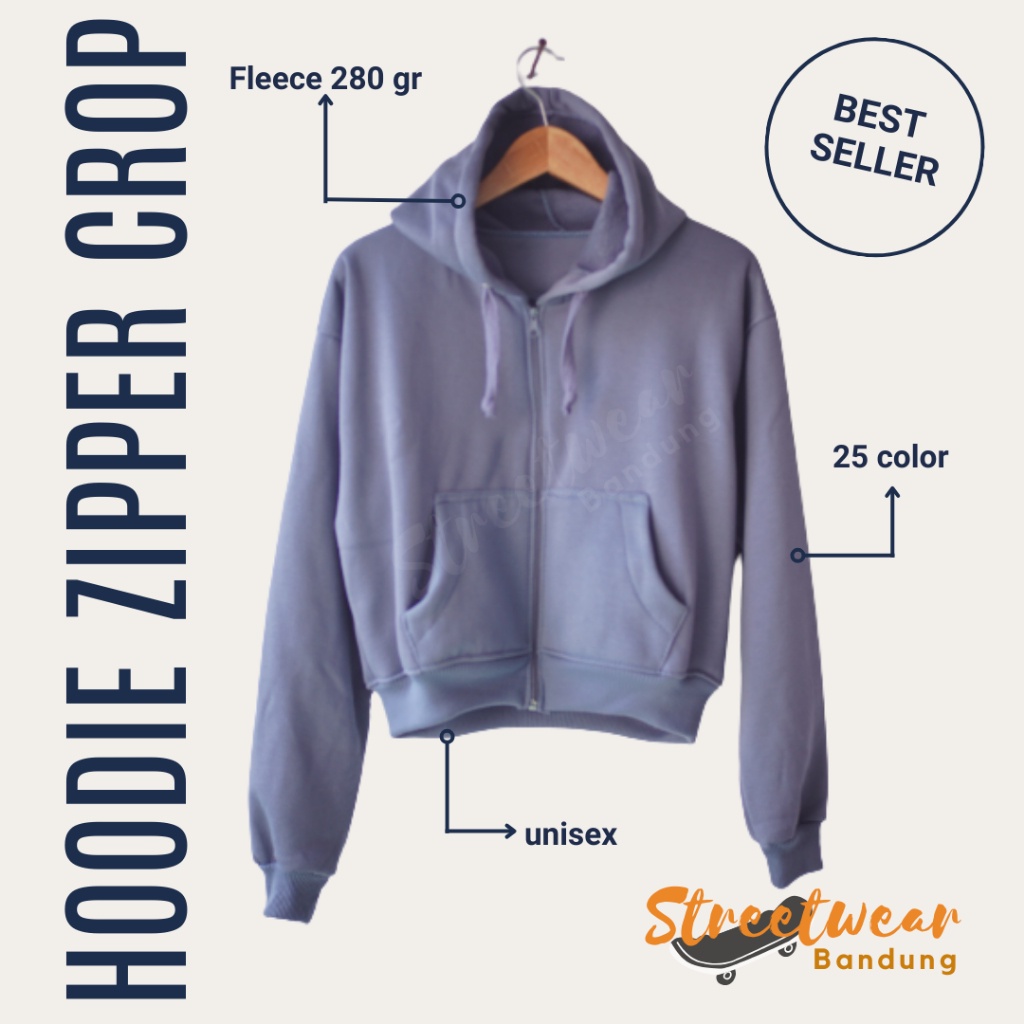 OUTFIT JKT48 TERBARU NEW ERA //Jaket Hoodie Crop Zipper Tebal Bandung Wanita/Pria Kualitas Terbaik