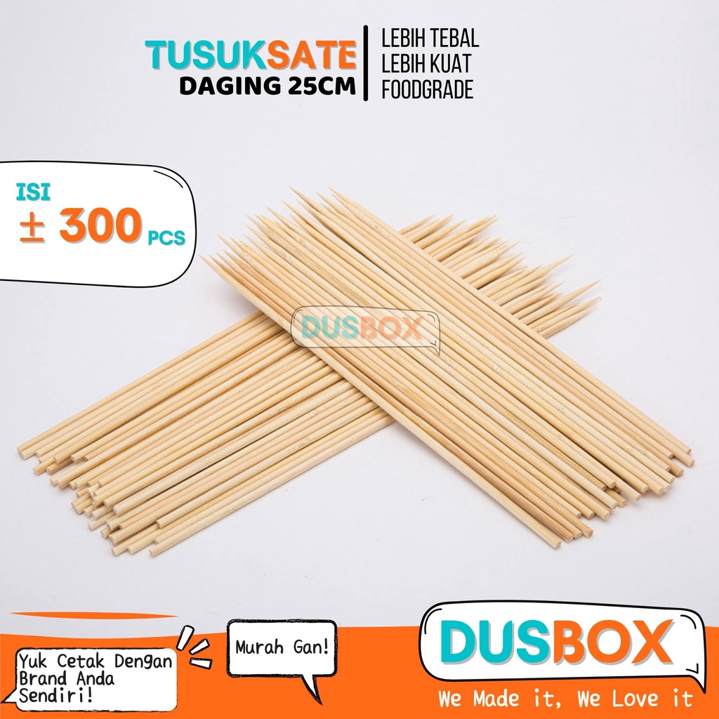 Tusuk Sate 25cm / Tusuk Sate Daging / Tusuk Sate Panjang / Tusuk Sate / Tusuk Bambu / Tusuk Sate 25c